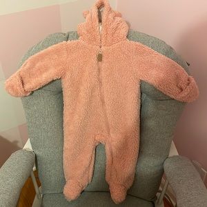 Carters Pink Sherpa Jumpsuit. Size 6 months. No tags but never worn